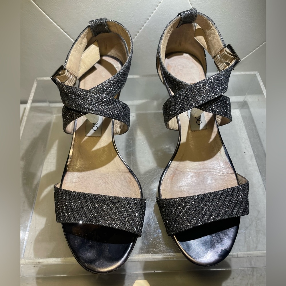 JIMMY CHOO accents gladiator sandals sz 37 made in italy
